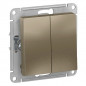Schneider electriс AtlasDesign Шампань Выключатель 2-клавишный, сх.5, 10АХ, механизм, ATN000551