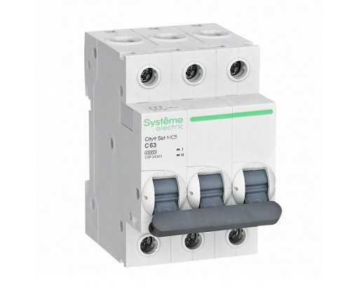 Автоматический выключатель Systeme electric City9 Set 3/63А C 4.5 kA  C9F34363