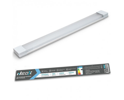Светильник LED ДПО-110 / SPO-110 18W  ПРИЗМА 6500К 600х61х24 (1890Лм) P40 NEOX (Аналог 95847, 96217)
