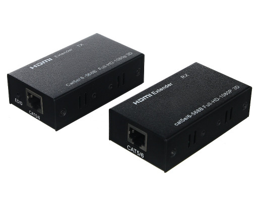 Удлинитель HDMI по витой паре 8p8c (1080p) до 120м.