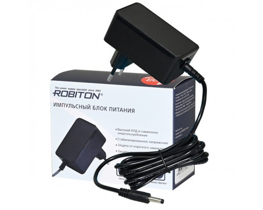 Блок питания 12V* 2А (шт 5,5мм х 2,5мм)  IR12-2000S 5,5x2,5/12   ROBITON