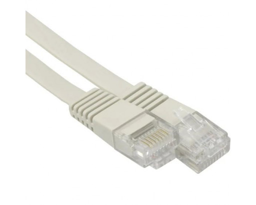 Патч-корд UTP  1,8м (плоский) Кат.6 (CCA) белый RJ45 (RJ-45) RIPO 003-300131