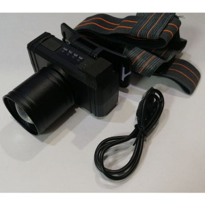 Фонарь Аккум. налобный HG-110 ( 20W,заряд от USB Type-C, 3 режима встроенный аккум. )
