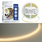 Лента 24v IP20 ТЕПЛЫЙ белый 10W/m COB КАТУШКА 5м ШИРИНА 8мм 532LED/м 3000К 900Лм Feron 51844