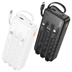 Аккумулятор внешний (Power bank)  20000mAh 2.0A USB/Type-C/ встроенные провода HOCO J146A