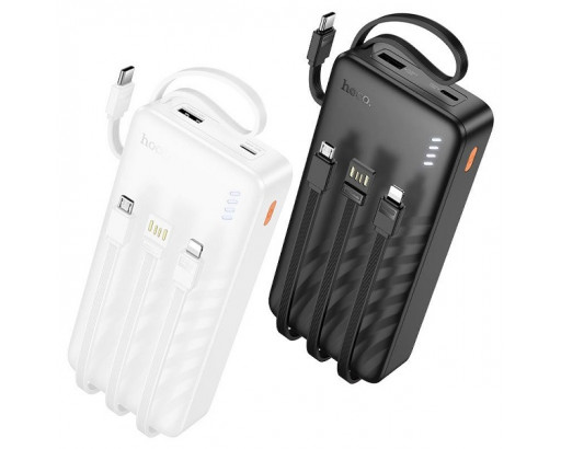Аккумулятор внешний (Power bank)  20000mAh 2.0A USB/Type-C/ встроенные провода HOCO J146A