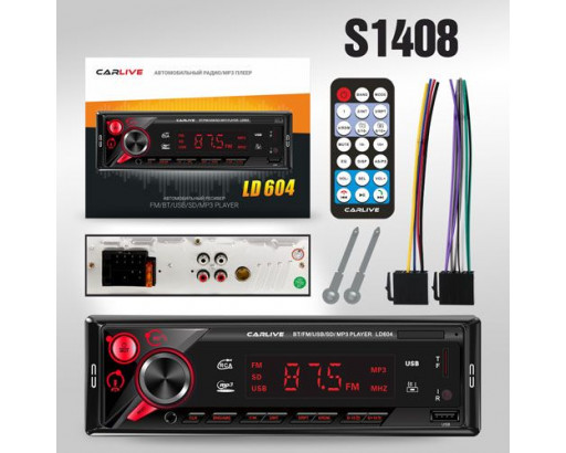 Автомагнитола CarLive  LD604 LED.2USB.BT.TF.FM.ISO.4RCA