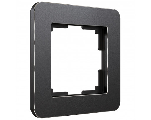 WERKEL Рамка Platinum Черный алюминий на 1 пост   W0012608