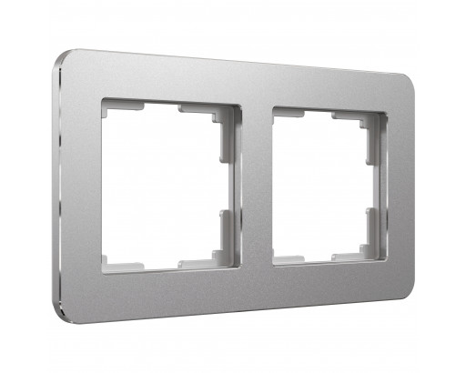 WERKEL Рамка Platinum Алюминий на 2 поста   W0022606