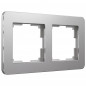 WERKEL Рамка Platinum Алюминий на 2 поста   W0022606