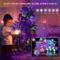 Гирлянда Нить USB с насадками Шарики матовые d=18мм, 72 LED, Мульти, 9м, Bluetooth контроллер, пульт, прозрачный провод