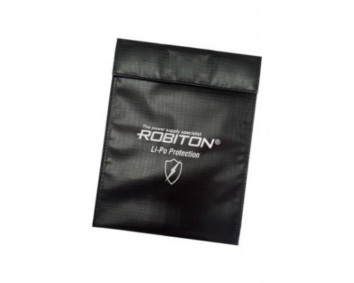 Стекловолоконный пакет ROBITON Protection-L защитная сумка Li-Ion, Li-Po, Li-FePO4 23*29 см PK1
