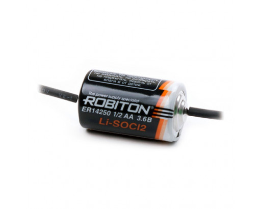 Элемент питания 14250 с выводами Li-SOCL2    ER14250-AX 1/2AA-axial      3,6V 1200mAh   Robiton