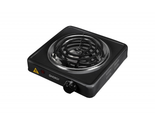 Плитка электрическая ENERGY EN-902B, 1 конфорка, спираль (ТЭН) 1kW, черная 158966