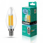 Лампа светодиодная Свеча E14 _12W 220V 4500K ФИЛАМЕНТ C35 750Лм (38х106мм) Camelion LED12-C35-FL/845/E14 13709