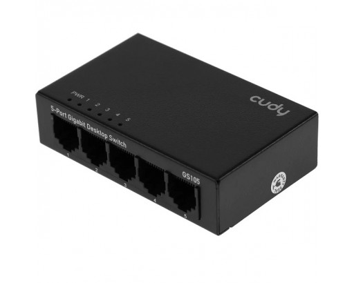 Коммутатор 5x1Гбит/с CUDY GS105 (L2)  неуправляемый