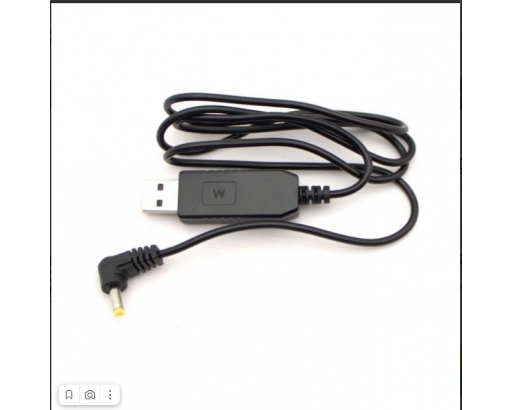 Зарядный адаптер USB для аккумуляторов раций Baofeng (вход 5V 2A, выход 9V 1A, штекер 4*1,7 мм)