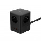 Сетевой фильтр - стойка MIVO MC-404 4 розетки + 1 USB + 2 Tupe-C, 2,4A, PD30W, 2м, 4000W, 16A черный