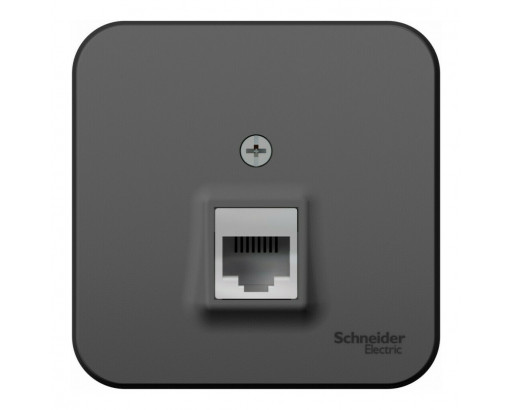 Schneider electriс Blanca Антрацит Розетка компьютерная ОП-1 RJ-45, кат.5E                BLNIA045006