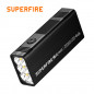 Фонарь ручной Аккум. Superfire M33 (IP44 ,90W, до 200м, заряд от USB, Type-C, 5 режимов, акк. 21700, 2* 4000mAh, 10000лм, включ. двойным нажатием)