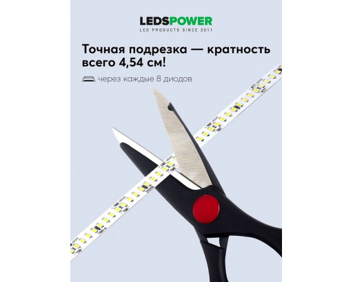 Лента 24v IP20 Нейтральный белый 16W/m КАТУШКА 5м LUX SMD2835 176LED/м 4000-4500К 2880Лм LUX180 Leds Power 390454
