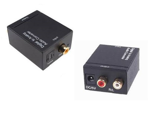 Конвертер активный Toslink/Coaxial x 2RCA (с цифры в аналог)