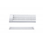 Светильник под светодиодную лампу  SPO-406 2х18W  220V LED-T8 G13 IP20 1240х120х46 мм с решёткой LLT     (Я)