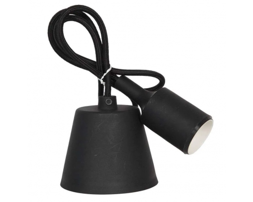 Патрон пластиковый E27 с подвесом 1 м, черный LED-UFO силикон  8691 ASD/inHome