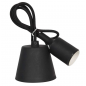 Патрон пластиковый E27 с подвесом 1 м, черный LED-UFO силикон  8691 ASD/inHome
