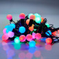 Гирлянда Нить с насадками ШАРИКИ  63 LED мульти матовые d=20mm 9м,  без контроллера, свечение с динамикой , 100L