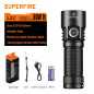 Фонарь ручной Аккум. Superfire L22 ( 60W, заряд от USB, Type-C, 6 режимов, акк. 26650, 5000лм)