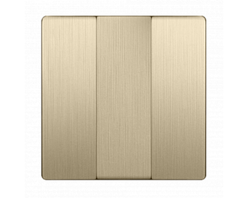 WERKEL Шампань рифленый Набор клавиш для выключателя 3-кл     WL10-SW-3G-CP / W1139010