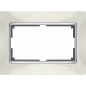 WERKEL Рамка Snabb Слоновая кость/хром для 2-ой розетки     WL03-Frame-01-DBL-ivory / W0081903