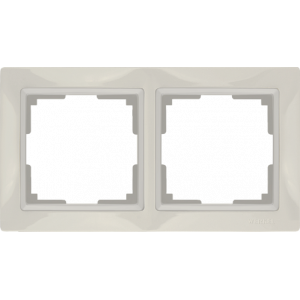 WERKEL Рамка Snabb Слоновая кость/хром на 2 поста  WL03-Frame-02-ivory / W0021903