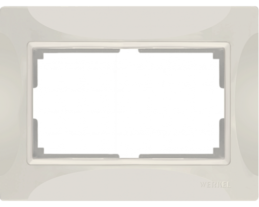 WERKEL Рамка Snabb basic Слоновая кость для 2-ой розетки  WL03-Frame-01-DBL-ivory / W0082003