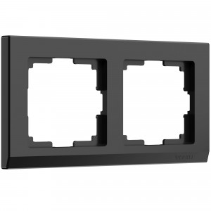 WERKEL Рамка Stark Черный на 2 поста   WL04-Frame-02-black / W0021808