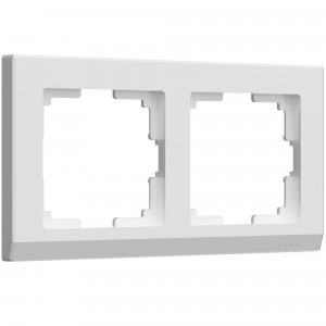 WERKEL Рамка Stark Белый на 2 поста    WL04-Frame-02-white / W0021801