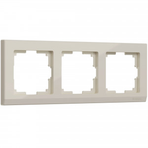 WERKEL Рамка Stark Слоновая кость на 3 поста   WL04-Frame-03-ivory / W0031803