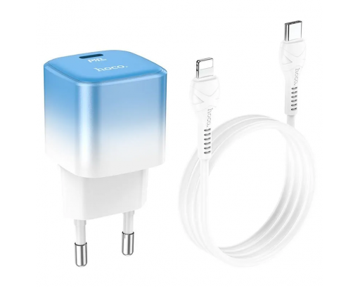 СЗУ 3,0А  20W Type-C (С КАБЕЛЕМ Type-C - Lightning 1м) 5V-12V=1,67А-3А (FCP, SCP, PD20W, QC) HOCO C101A