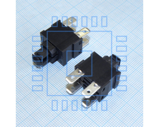 Кнопка Ф Черная (250V/16A/4к)  SC7097-1POV "П" (для пылесосов)