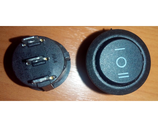 Переключатель RWB-214 / SC-777 / KCD-1-8-103 3c, нейтраль, черный (250B 6A)