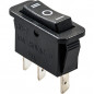 Переключатель SC-7 3c Б/Ф (250V, 10А) с нейтралью, (on)-off-(on)  Черный