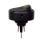 Переключатель авто ASW-20D-2 c с подсветкой 12V, 20А, 3с (Кнопка овальная)