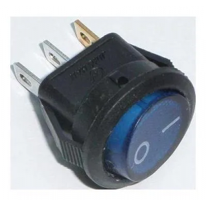 Переключатель с подсветкой KCD1-8-101N 3c, 250B 5A  (синий)