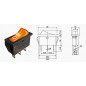 Переключатель с подсветкой KCD3-5-101N / SC-791 3c, 250B 15A (желтый)