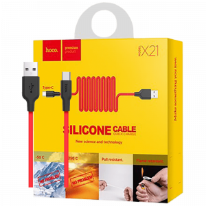 Кабель USB - Type-C HOCO X21 Plus Silicon (1 м)