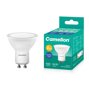 Лампа светодиодная Отражатель GU10 15W 220V 6500К Camelion GU10-LED15/865  16529