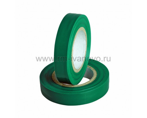 Изолента ПВХ 15мм*25м*0.13мм  Зеленая KRANZ         09-2103