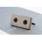 Магнит прямоугольник с 2-мя отверстием под шуруп с зенковками 25х10х5  d=5/8мм