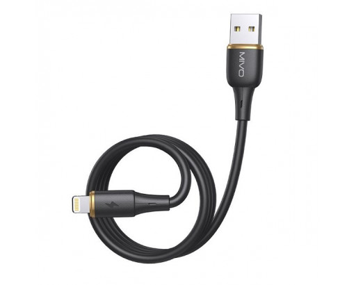 Кабель USB - Lightning MIVO MX-52L, силиконовый, 2.4A (1 м)